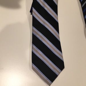 5/$25 Tommy Hilfiger black & blue Reg width tie